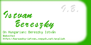 istvan bereszky business card